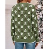 image:imageZESICA Womens Long Sleeve Crewneck Printed Knitted SweatersDusty Green