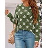 image:imageZESICA Womens Long Sleeve Crewneck Printed Knitted SweatersDusty Green