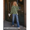 image:imageZESICA Womens Long Sleeve Crewneck Printed Knitted SweatersDusty Green