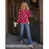 image:imageZESICA Womens Long Sleeve Crewneck Printed Knitted SweatersRed