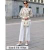 image:imageZESICA Womens Long Sleeve Crewneck Printed Knitted SweatersWhite