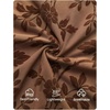 image:imageZESICA Womens Long Sleeve Floral Fall Bodycon Ruched Mesh Maxi Formal DressBrown