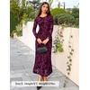 image:imageZESICA Womens Long Sleeve Floral Fall Bodycon Ruched Mesh Maxi Formal DressMauve