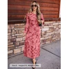 image:imageZESICA Womens Long Sleeve Floral Fall Bodycon Ruched Mesh Maxi Formal DressTie Dye Pink