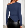 image:imageZESICA Womens Off The Shoulder Asymmetrical Going Out TopsNavy