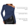 image:imageZESICA Womens Off The Shoulder Asymmetrical Going Out TopsNavy