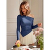 image:imageZESICA Womens Off The Shoulder Asymmetrical Going Out TopsNavy