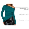image:imageZESICA Womens Off The Shoulder Asymmetrical Going Out TopsTeal