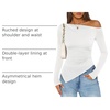 image:imageZESICA Womens Off The Shoulder Asymmetrical Going Out TopsWhite