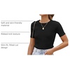 image:imageZESICA Womens Short Sleeve Sweater Tops 2026 Summer Crewneck Basic T ShirtBlack