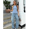image:imageZESICA Womens Sleeveless Business Casual Peplum Tank TopsBlue