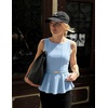 image:imageZESICA Womens Sleeveless Business Casual Peplum Tank TopsBlue