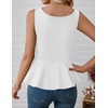 image:imageZESICA Womens Sleeveless Business Casual Peplum Tank TopsWhite