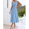 image:imageZESICA Womens Sleeveless Knit Midi Dress Pleated Sweater DressesBlue
