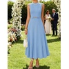 image:imageZESICA Womens Sleeveless Knit Midi Dress Pleated Sweater DressesBlue