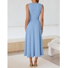 image:imageZESICA Womens Sleeveless Knit Midi Dress Pleated Sweater DressesBlue