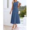 image:imageZESICA Womens Sleeveless Knit Midi Dress Pleated Sweater DressesDustyblue