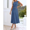 image:imageZESICA Womens Sleeveless Knit Midi Dress Pleated Sweater DressesDustyblue