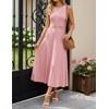 image:imageZESICA Womens Sleeveless Knit Midi Dress Pleated Sweater DressesPink