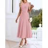 image:imageZESICA Womens Sleeveless Knit Midi Dress Pleated Sweater DressesPink