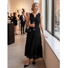 image:imageZESICA Womens Sleeveless V Neck Hollow Out Eyelet A Line Flowy Maxi DressBlack