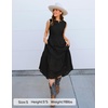image:imageZESICA Womens Sleeveless V Neck Hollow Out Eyelet A Line Flowy Maxi DressBlack