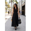 image:imageZESICA Womens Sleeveless V Neck Hollow Out Eyelet A Line Flowy Maxi DressBlack