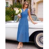image:imageZESICA Womens Sleeveless V Neck Hollow Out Eyelet A Line Flowy Maxi DressBlue