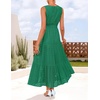 image:imageZESICA Womens Sleeveless V Neck Hollow Out Eyelet A Line Flowy Maxi DressGreen