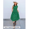 image:imageZESICA Womens Sleeveless V Neck Hollow Out Eyelet A Line Flowy Maxi DressGreen