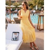 image:imageZESICA Womens Sleeveless V Neck Hollow Out Eyelet A Line Flowy Maxi DressLightyellow