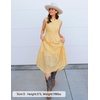 image:imageZESICA Womens Sleeveless V Neck Hollow Out Eyelet A Line Flowy Maxi DressLightyellow