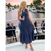 image:imageZESICA Womens Sleeveless V Neck Hollow Out Eyelet A Line Flowy Maxi DressNavy