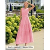 image:imageZESICA Womens Sleeveless V Neck Hollow Out Eyelet A Line Flowy Maxi DressPink