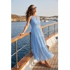 image:imageZESICA Womens Sleeveless V Neck Hollow Out Eyelet A Line Flowy Maxi DressSky