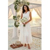 image:imageZESICA Womens Sleeveless V Neck Hollow Out Eyelet A Line Flowy Maxi DressWhite