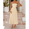image:imageZESICA Womens Strapless Formal Wedding Guest Midi SundressApricot