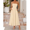 image:imageZESICA Womens Strapless Formal Wedding Guest Midi SundressApricot