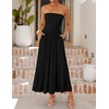 image:imageZESICA Womens Strapless Formal Wedding Guest Midi SundressBlack