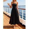 image:imageZESICA Womens Strapless Formal Wedding Guest Midi SundressBlack