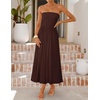 image:imageZESICA Womens Strapless Formal Wedding Guest Midi SundressBrown