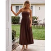 image:imageZESICA Womens Strapless Formal Wedding Guest Midi SundressBrown