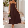 image:imageZESICA Womens Strapless Formal Wedding Guest Midi SundressBrown