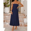 image:imageZESICA Womens Strapless Formal Wedding Guest Midi SundressNavy