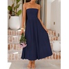 image:imageZESICA Womens Strapless Formal Wedding Guest Midi SundressNavy