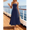 image:imageZESICA Womens Strapless Formal Wedding Guest Midi SundressNavy