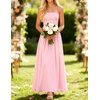 image:imageZESICA Womens Strapless Formal Wedding Guest Midi SundressPink