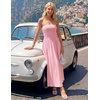 image:imageZESICA Womens Strapless Formal Wedding Guest Midi SundressPink