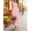 image:imageZESICA Womens Strapless Formal Wedding Guest Midi SundressPink