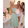 image:imageZESICA Womens Strapless Formal Wedding Guest Midi SundressSage